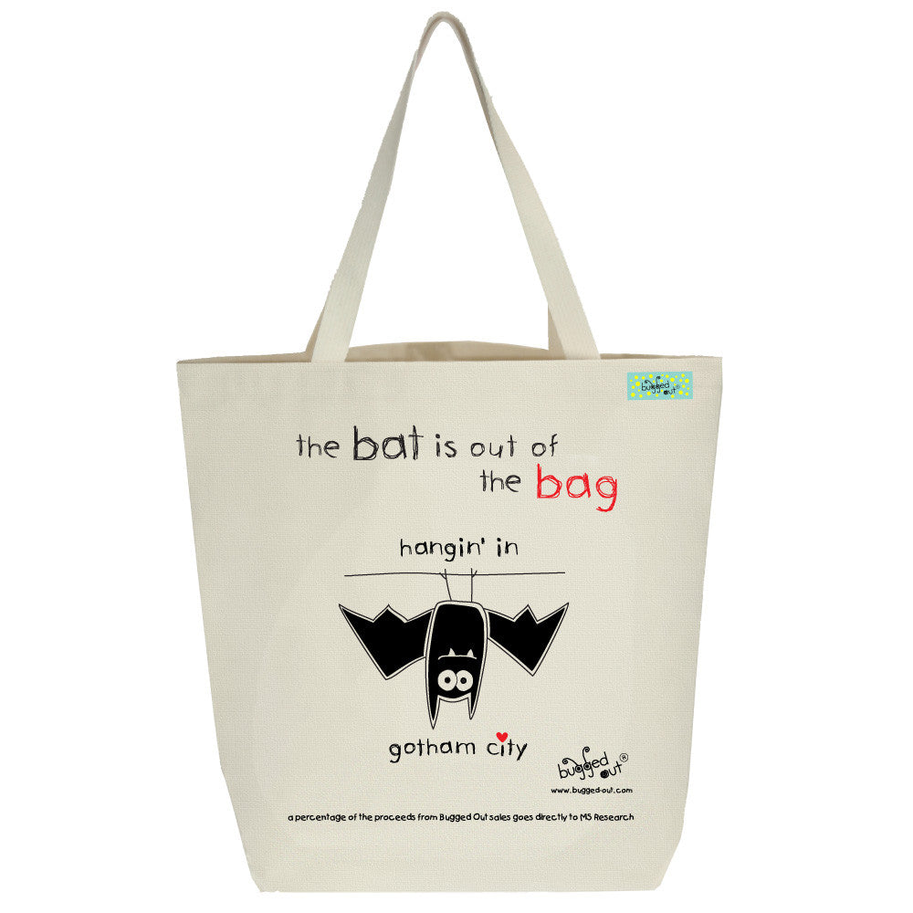 Bugged Out bat tote bag