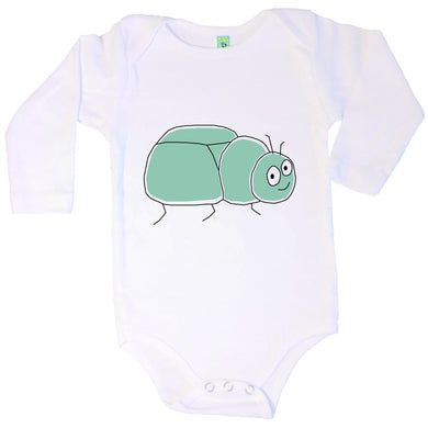 Bugged Out beetle long sleeve baby body