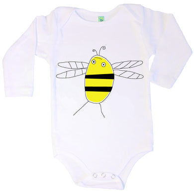 Bugged Out bumblebee long sleeve baby body