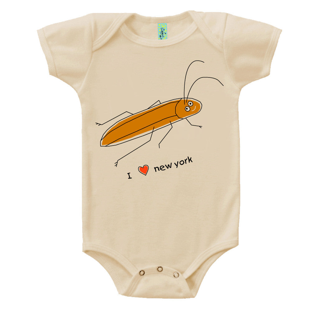 Bugged Out cockroach short sleeve baby body