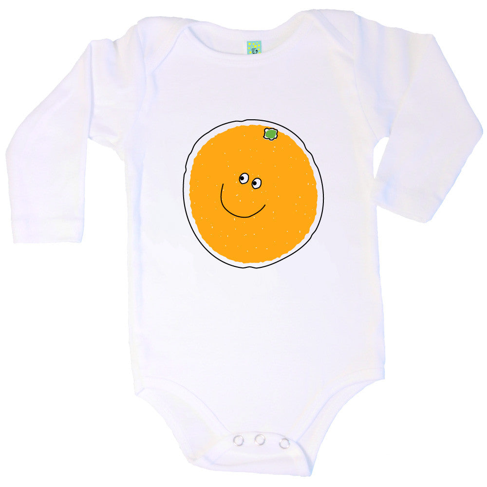 Bugged Out orange long sleeve baby body