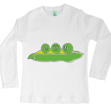 Bugged Out pea long sleeve kids t-shirt