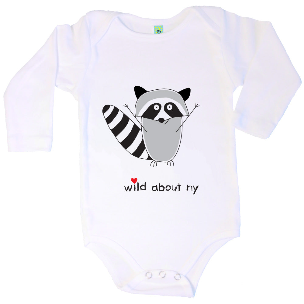 Bugged Out raccoon long sleeve baby body