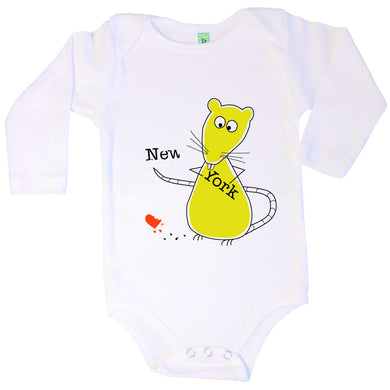 Bugged Out rat long sleeve baby body