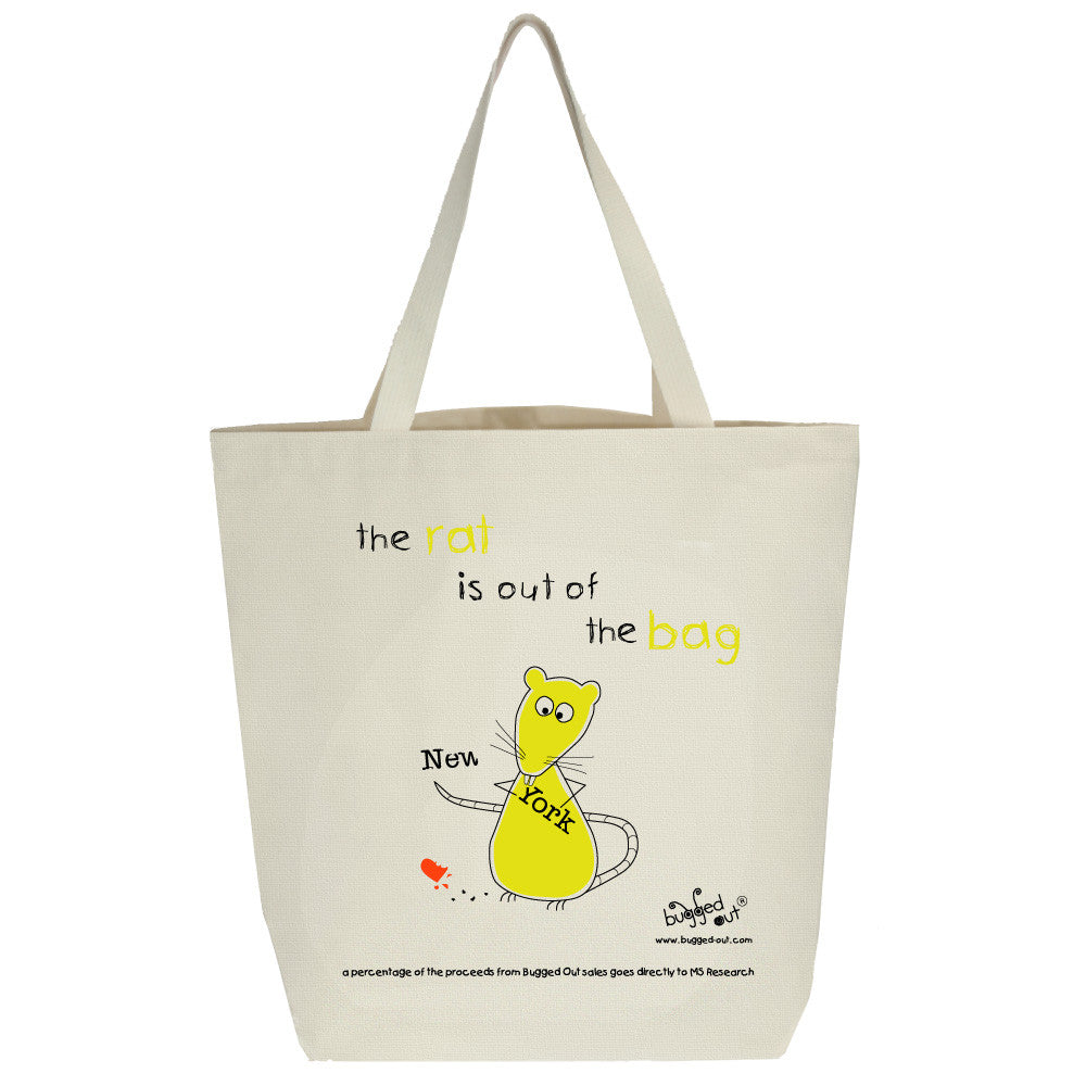 Bugged Out rat tote bag