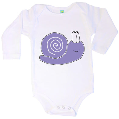 Bugged Out snail long sleeve baby body