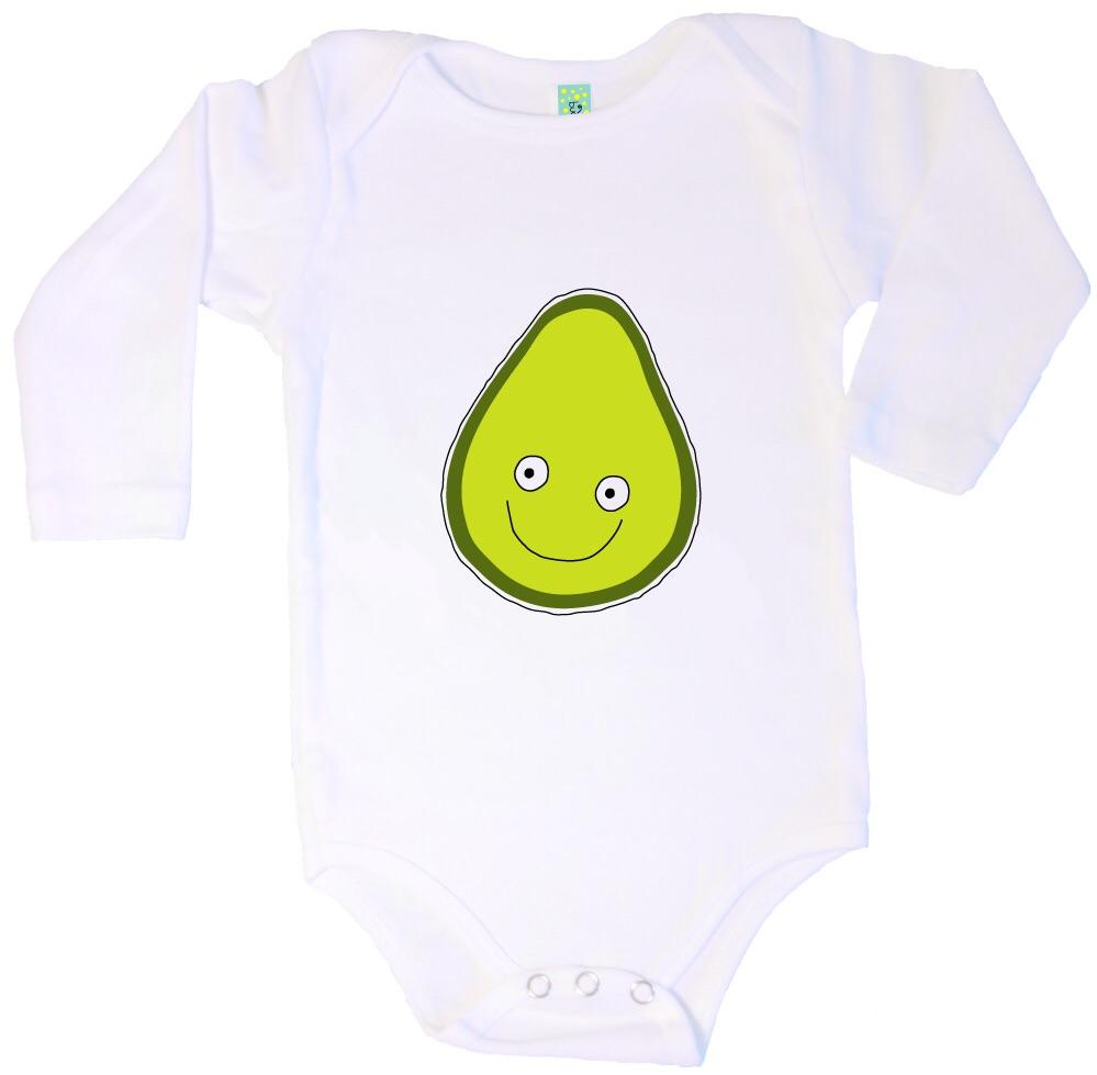 Bugged Out avocado long sleeve baby body