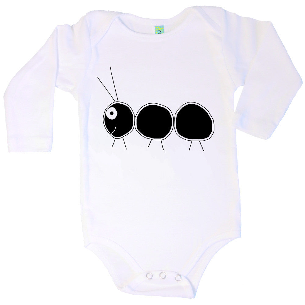 Bugged Out ant long sleeve baby onesie