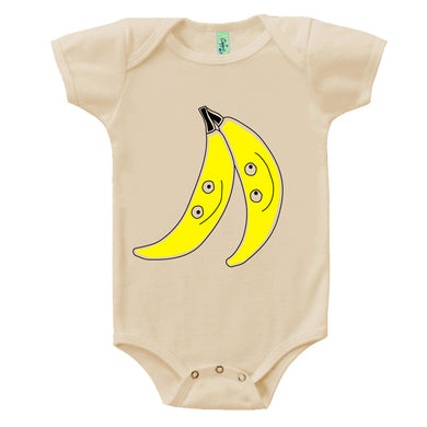 Bugged Out banana short sleeve baby onesie