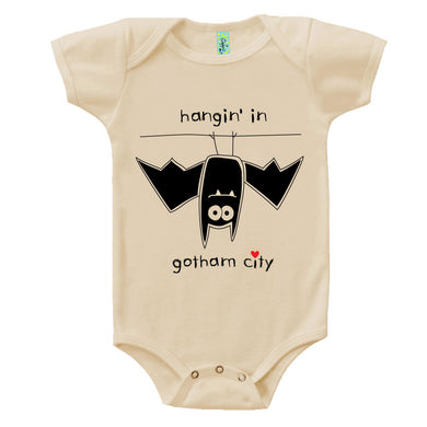 Bugged Out bat short sleeve baby onesie