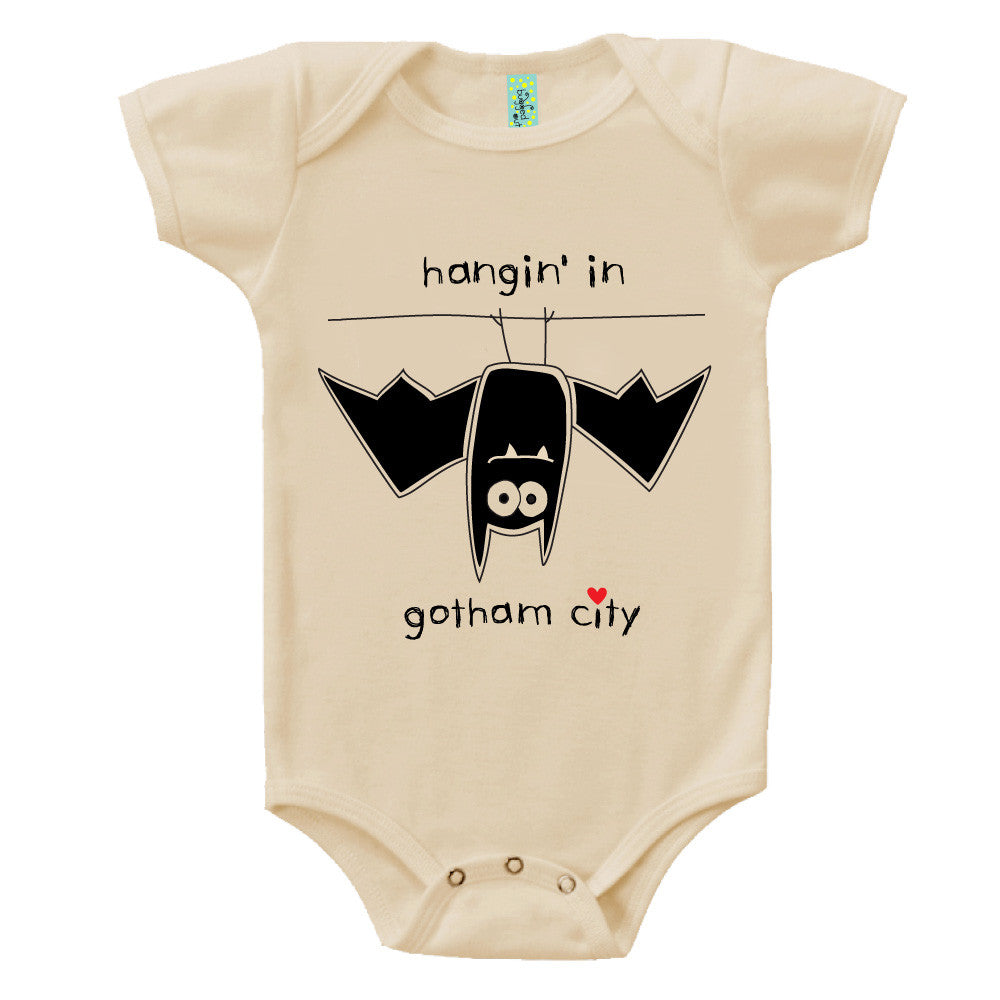 Bugged Out bat short sleeve baby onesie
