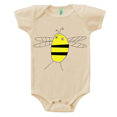 Bugged Out bumblebee short sleeve baby body