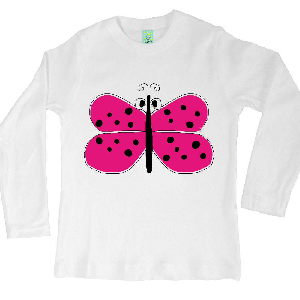 Bugged Out butterfly long sleeve kids t-shirt