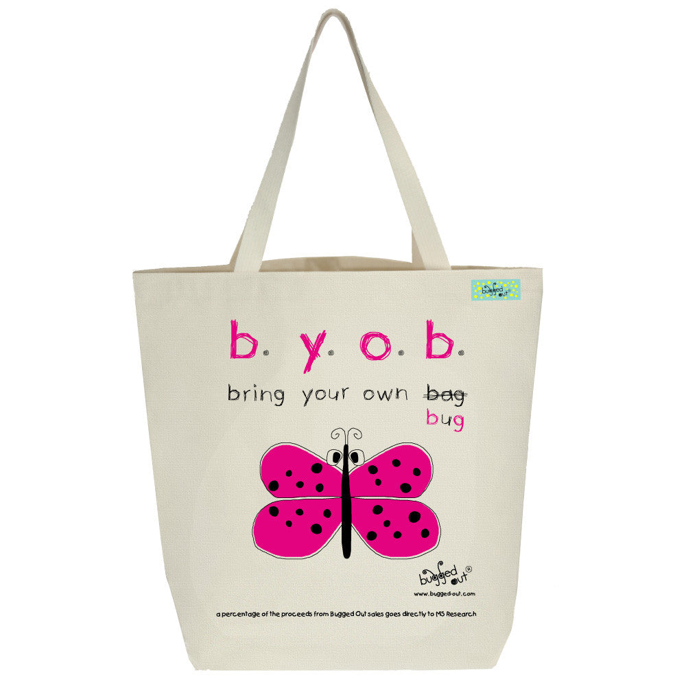 Bugged Out butterfly tote bag