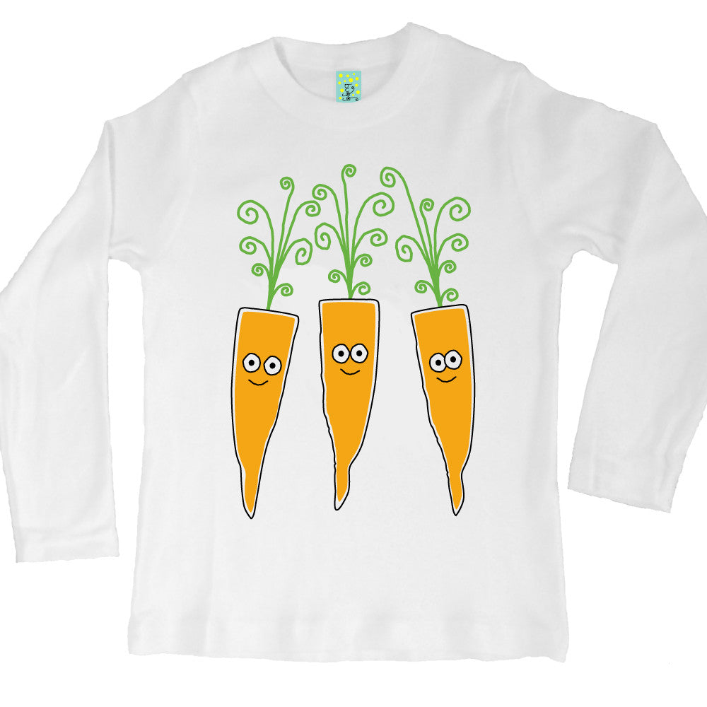 Bugged Out carrot long sleeve kids t-shirt
