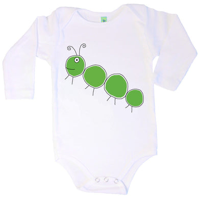 Bugged Out caterpillar long sleeve baby body