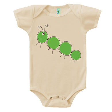 Bugged Out caterpillar short sleeve baby onesie