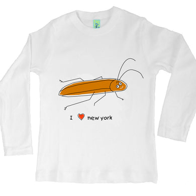 Bugged Out cockroach long sleeve kids t-shirt