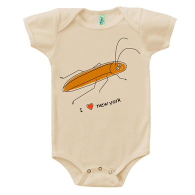 Bugged Out cockroach short sleeve baby onesie