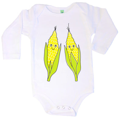 Bugged Out corn long sleeve baby body