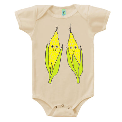 Bugged Out corn short sleeve baby onesie