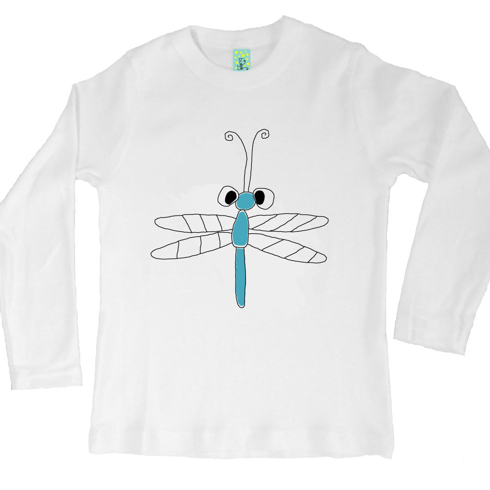 Bugged Out dragonfly long sleeve kids t-shirt