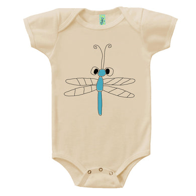 Bugged Out dragonfly short sleeve baby onesie