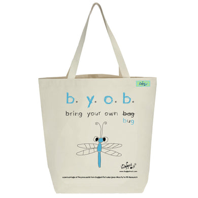 Bugged Out dragonfly tote bag