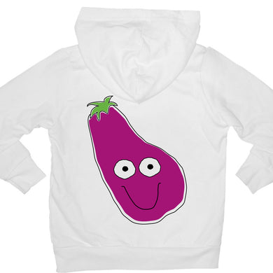 Bugged Out eggplant kids hoodie