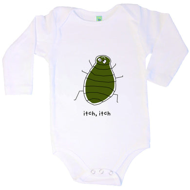 Bugged Out flea long sleeve baby body