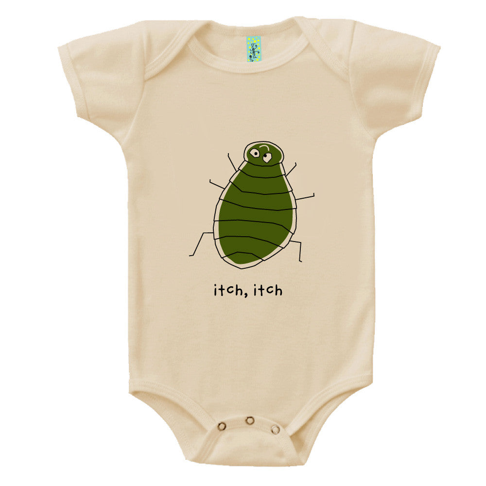 Bugged Out flea short sleeve baby onesie