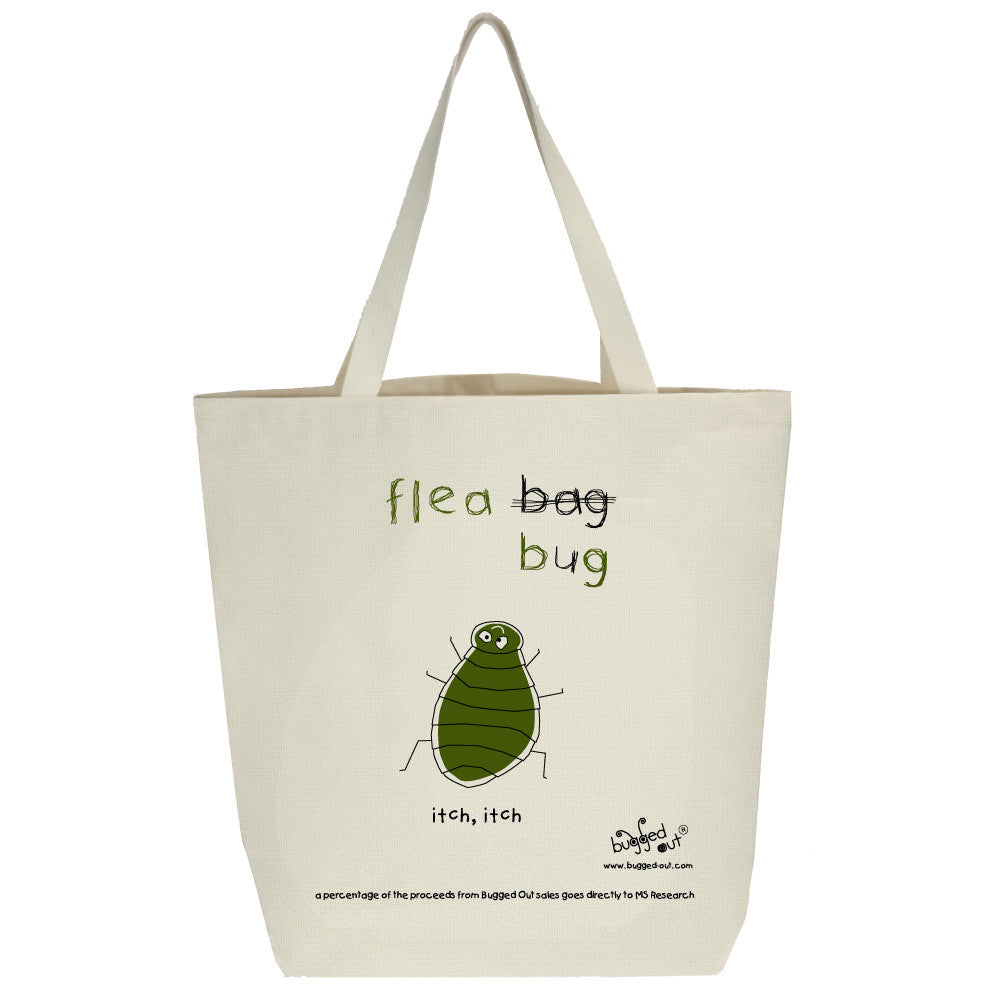 Bugged Out flea tote bag
