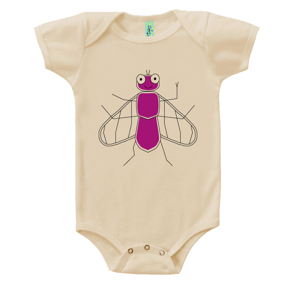 Bugged Out fly short sleeve baby onesie