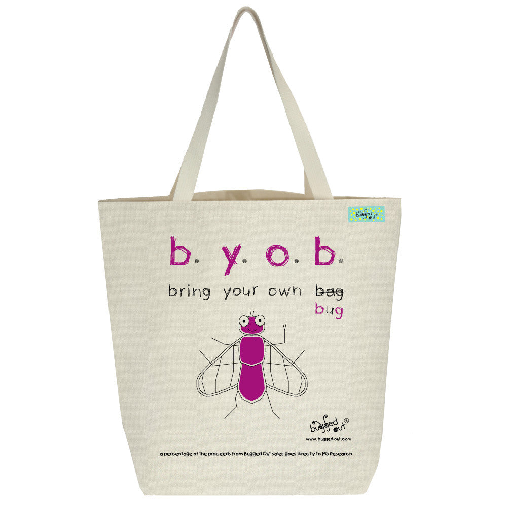 Bugged Out fly tote bag