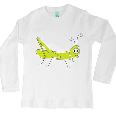 Bugged Out grasshopper long sleeve kids t-shirt