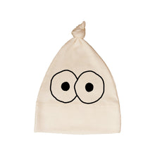 Bugged Out googly eyes organic cotton baby hat - natural