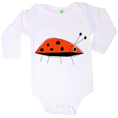 Bugged Out ladybug long sleeve baby body