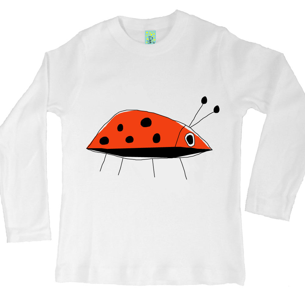 Bugged Out ladybug long sleeve kids t-shirt