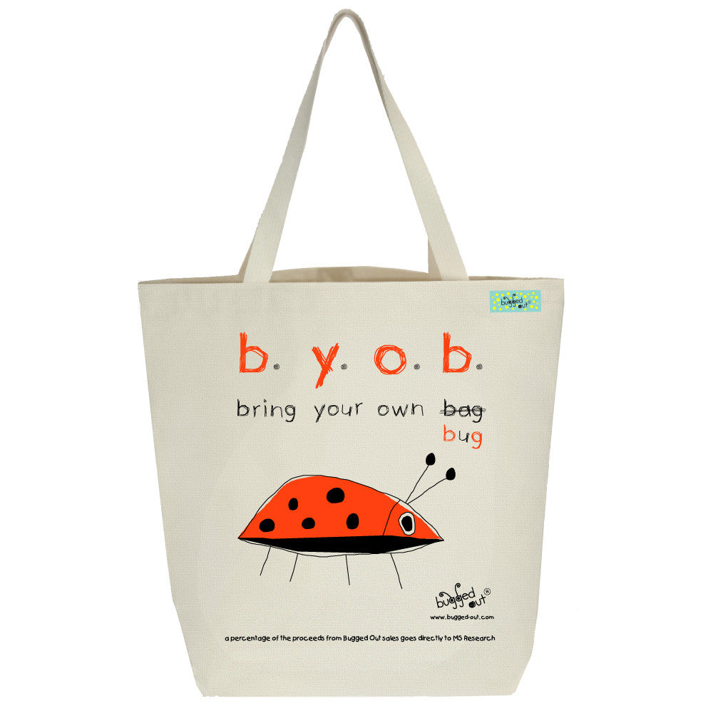 Bugged Out ladybug tote bag