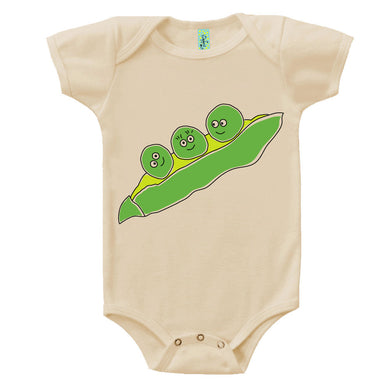 Bugged Out pea short sleeve baby body