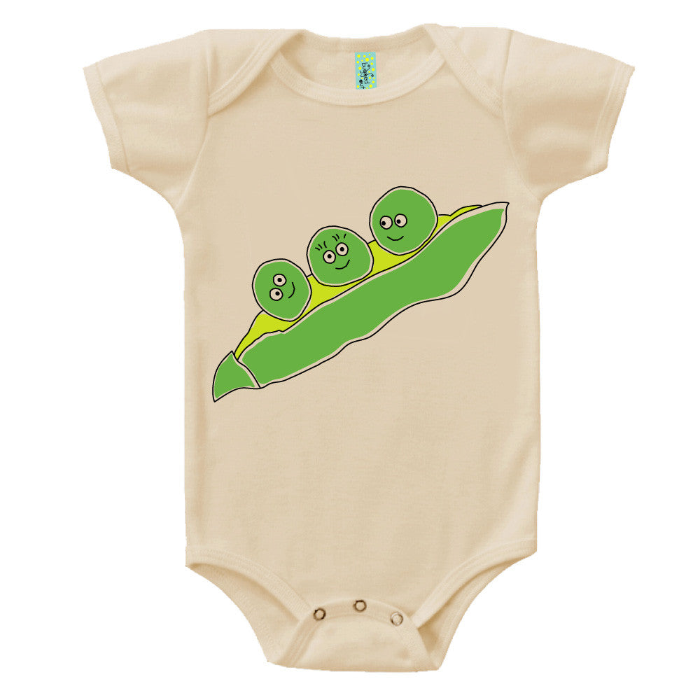 Bugged Out pea short sleeve baby onesie