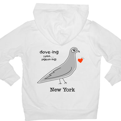 Bugged Out pigeon kids hoodie