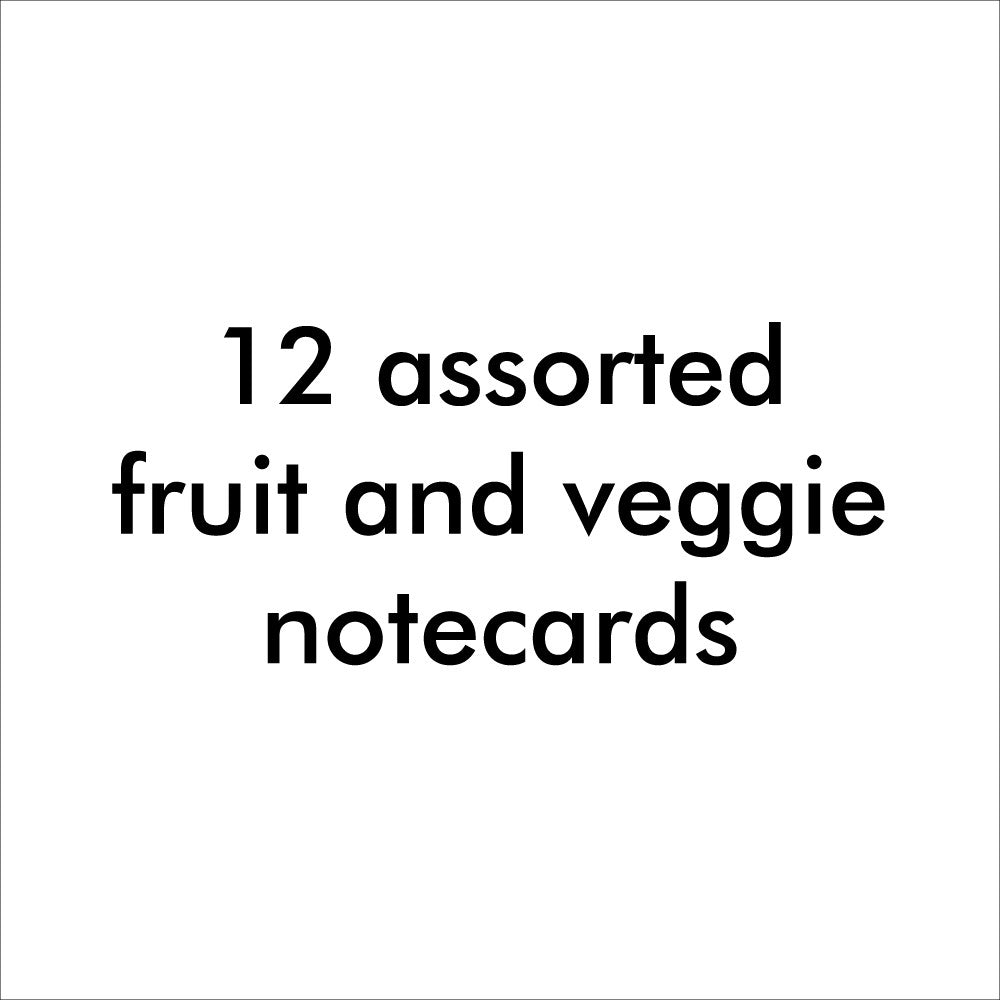 Bugged Out assorted fruit and veggie note cards