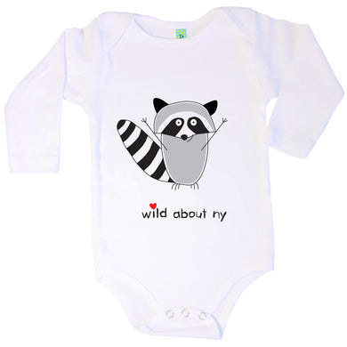 Bugged Out raccoon long sleeve baby body