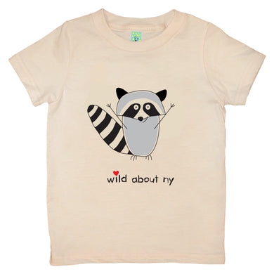 Bugged Out raccoon short sleeve kids t-shirt