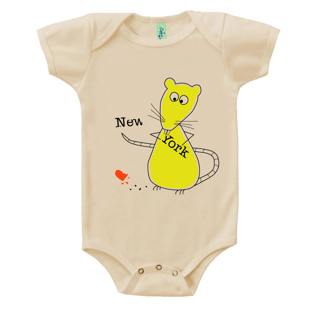 Bugged Out rat short sleeve baby onesie