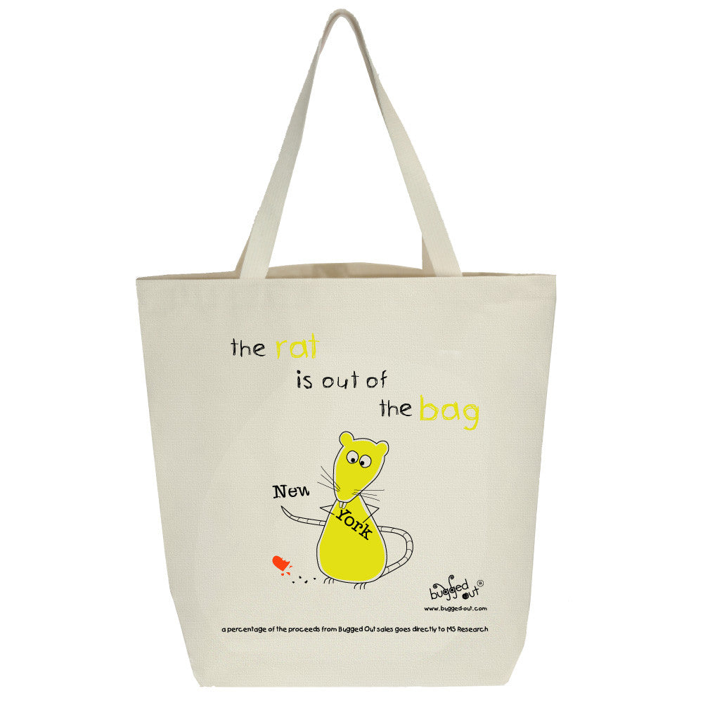Bugged Out rat tote bag