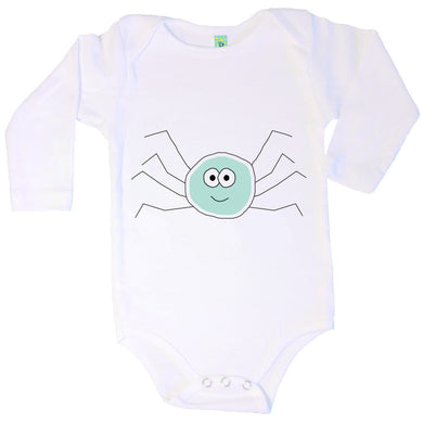 Bugged Out spider long sleeve baby body