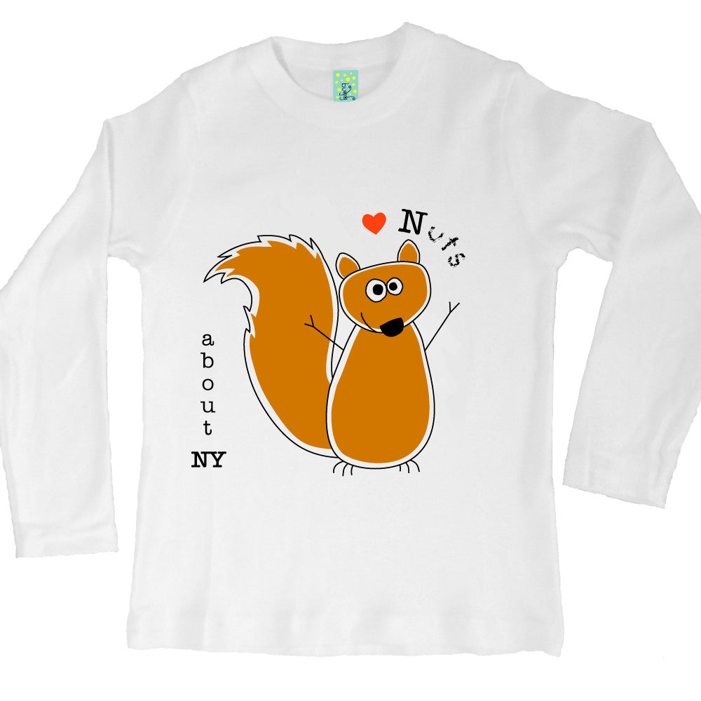 Bugged Out squirrel long sleeve kids t-shirt