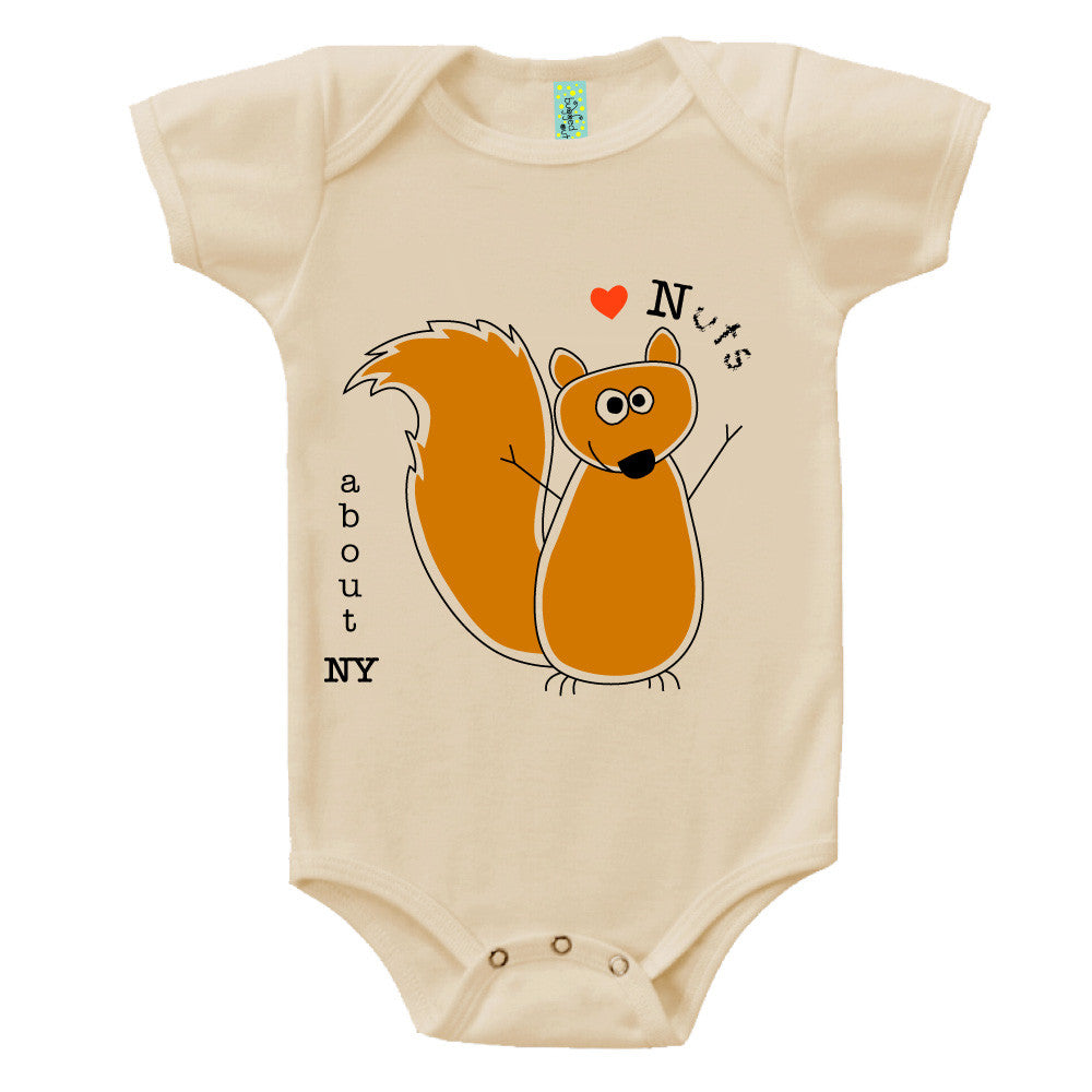 Bugged Out squirrel short sleeve baby onesie